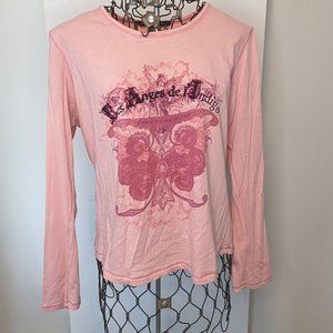 Indigo Palms L/S print top XL